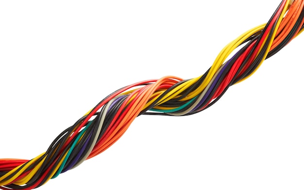 multicolored cable
