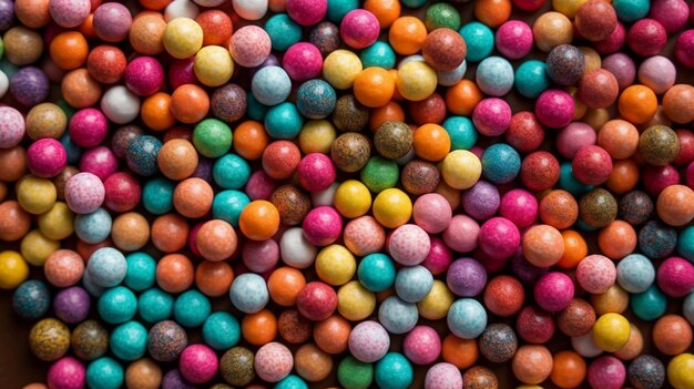 Multicolored candies for use as background