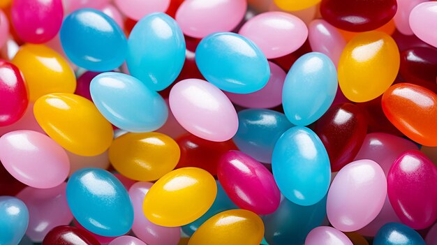 Multicolored candy drops