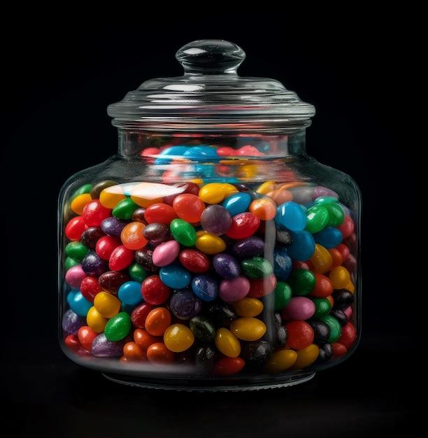 Multicolored candy jar Generate AI