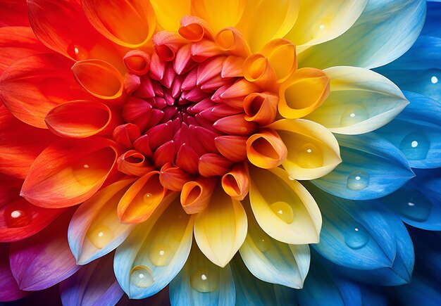 Multicolored Chrysanthemum Flower