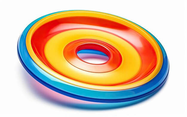 Photo multicolored circular object on white background photo