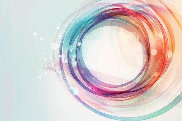 Multicolored circular shape Energy Flow Background