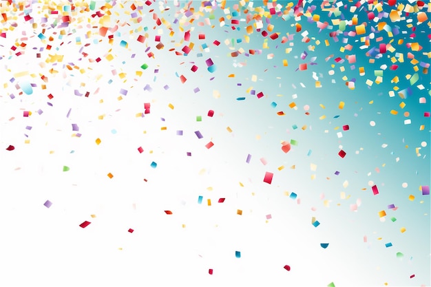 Photo multicolored confetti flying in the air on light background