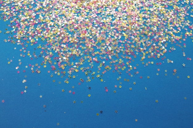 Multicolored confetti on a light background