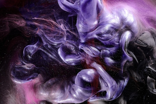 Multicolored contrast outer space abstract background clouds of interstellar smoke in motion cosmic swirl of paints