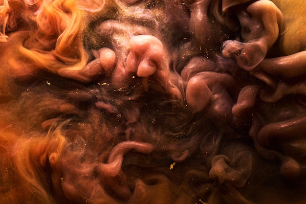 色とりどりの暗い抽象的な背景高級黒煙アクリル ペイント水中爆発宇宙旋回インク