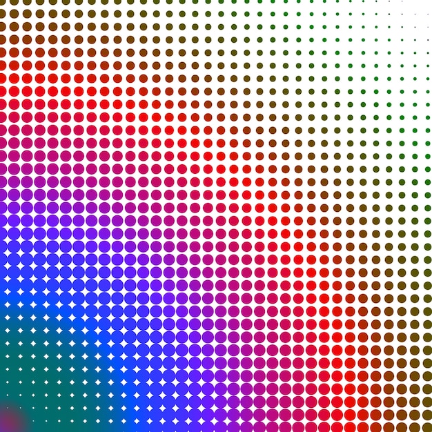 Photo multicolored dots changing form