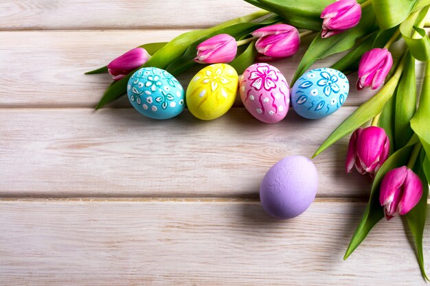 multicolored Easter eggs