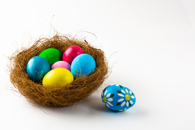 Multicolored easter eggs