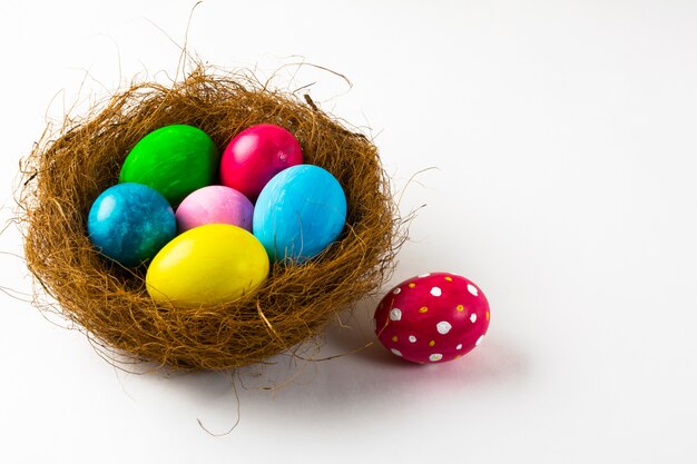 Multicolored easter eggs