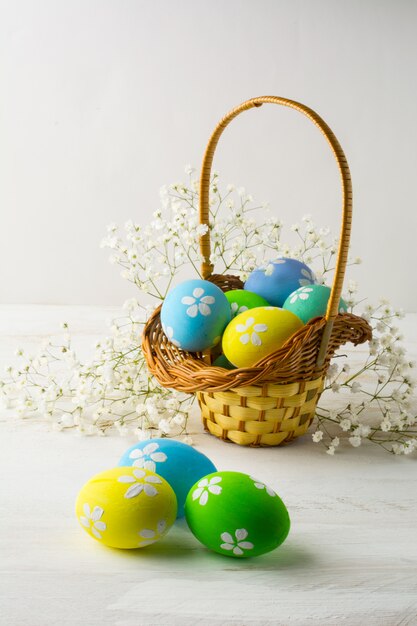 Multicolored easter eggs