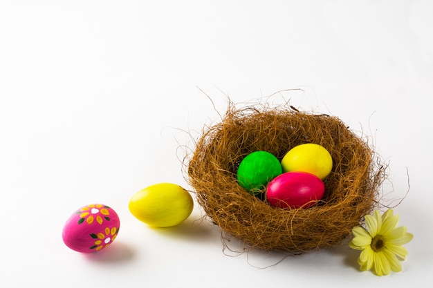 Multicolored easter eggs