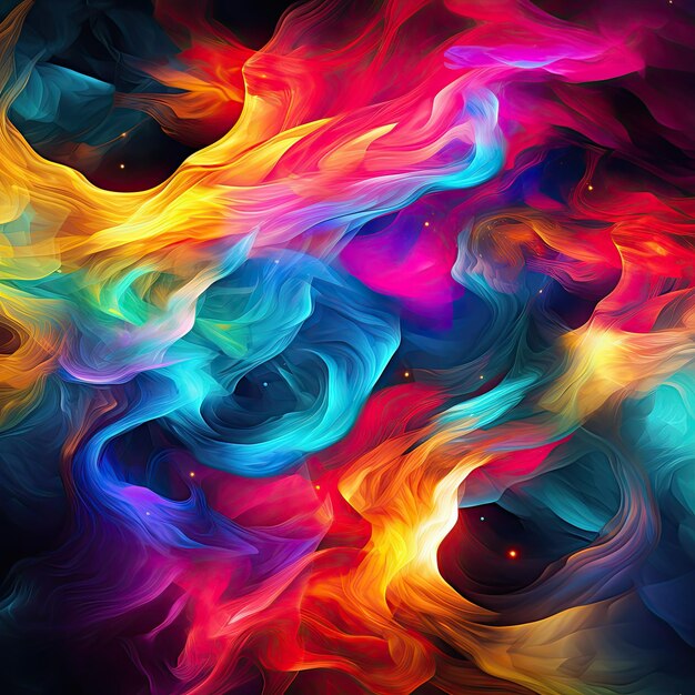 Multicolored energy flow background