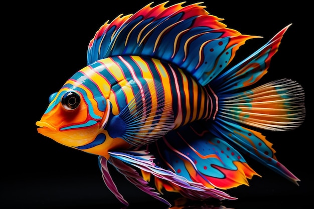 Разноцветная экзотическая рыба