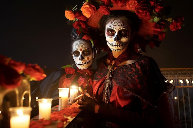 Multicolored face paint celebrates Day of the Dead at Viva Mexico A Cultural