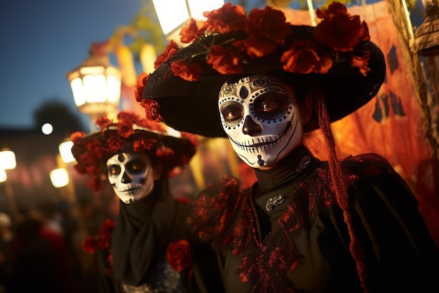 Multicolored face paint celebrates Day of the Dead at Viva Mexico A Cultural