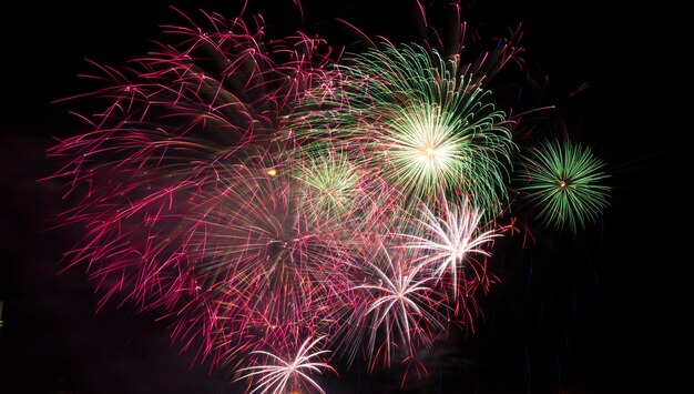 Multicolored fireworks