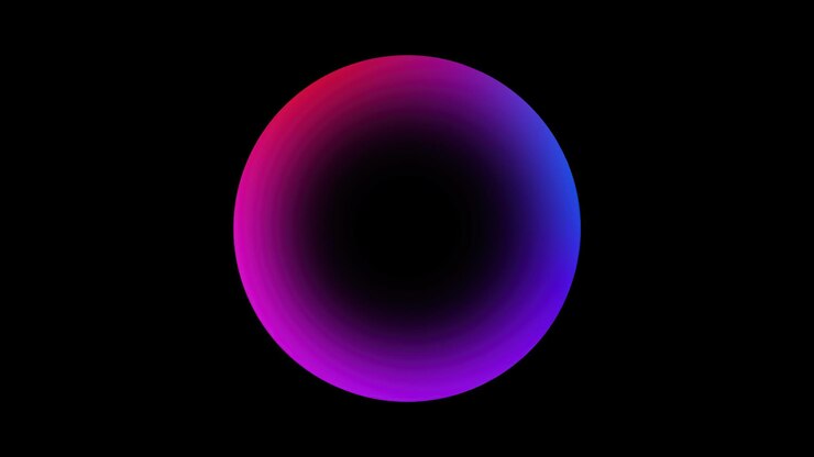 Photo multicolored flat sphere computer generated d render