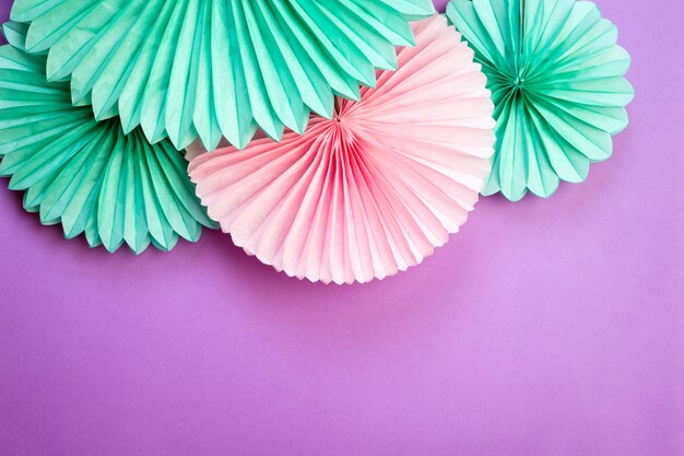 Multicolored flowers from paper