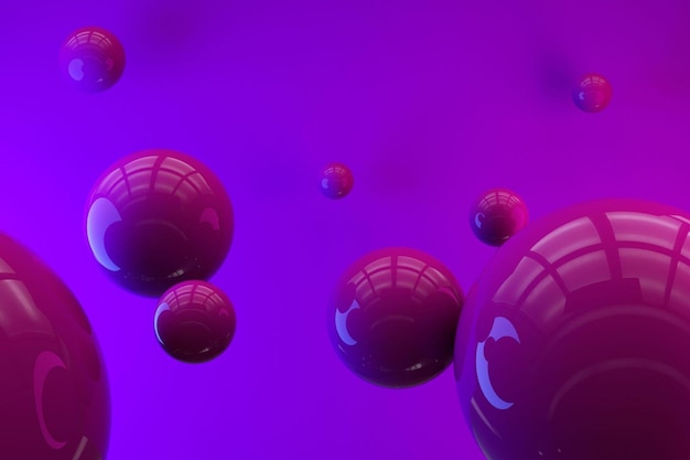 Multicolored flying balls background