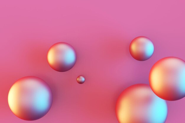 Multicolored flying balls background