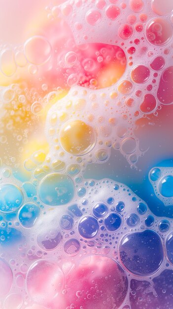 multicolored foam background