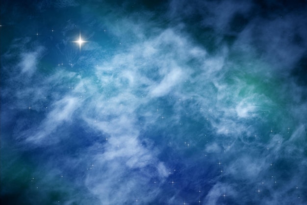 Foto rendering 3d del fondo del cielo della galassia multicolore.