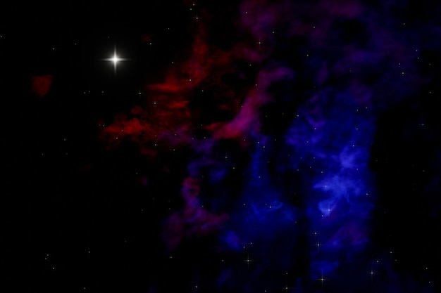 Photo multicolored galaxy sky  background 3d rendering.