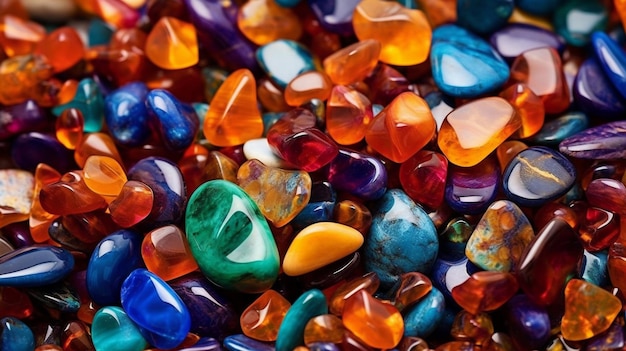 multicolored gemstones