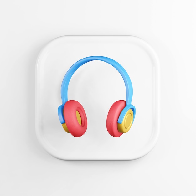 Multicolored headphones icon