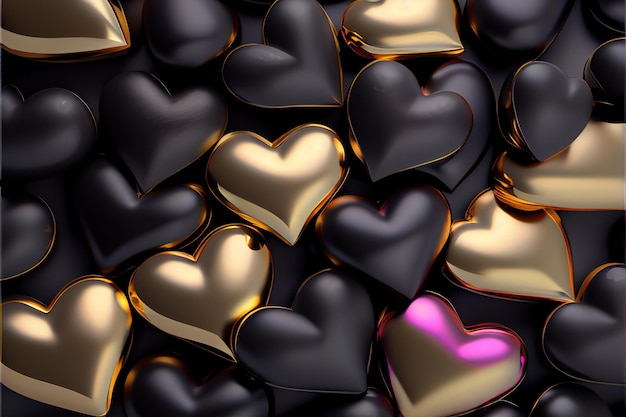 Многоцветный фон сердца Валентинские обои 4jpg