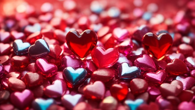 Multicolored Heart background