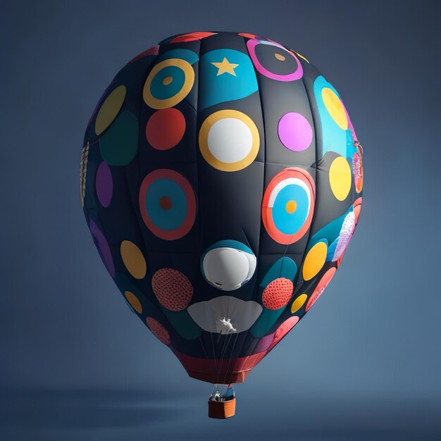 a multicolored hot air balloon