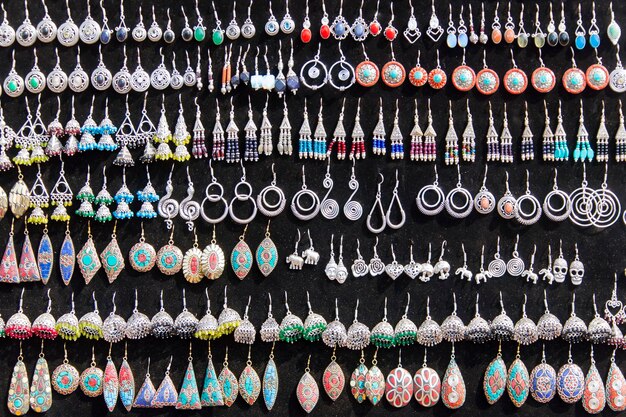 Multicolored indian earrings