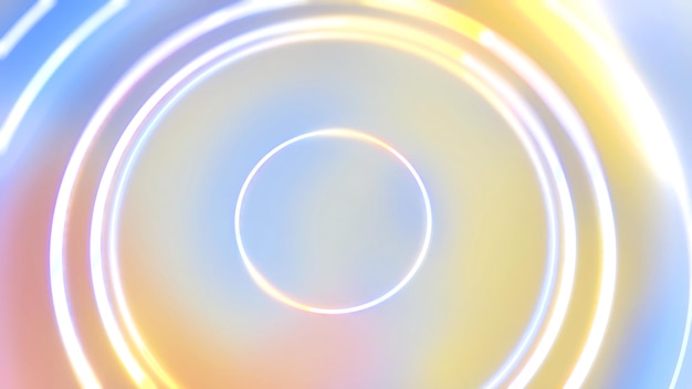 Multicolored Light Circle Abstract Background3d rendering