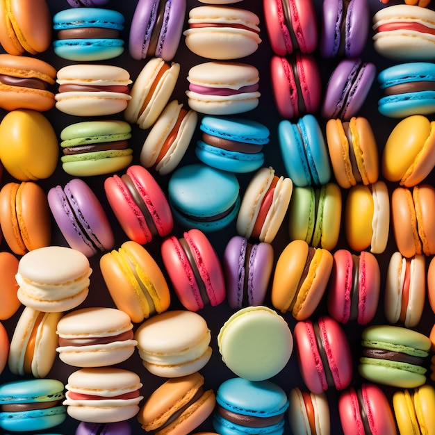 Multicolored macarons