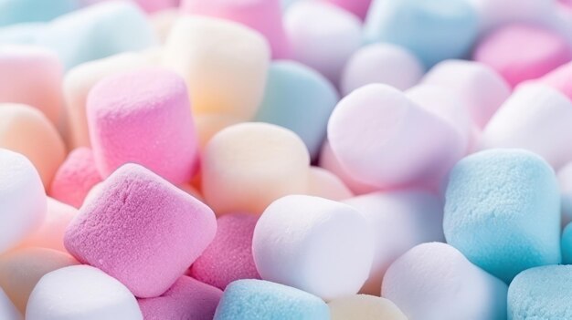 Photo multicolored marshmallows