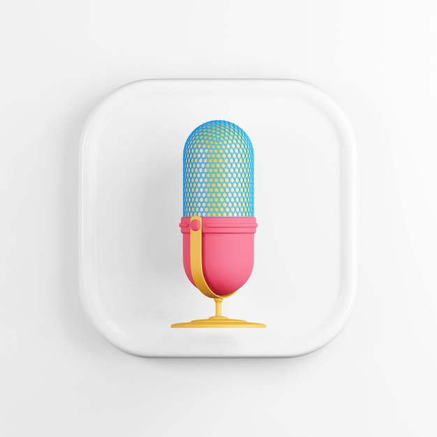 Photo multicolored microphone icon