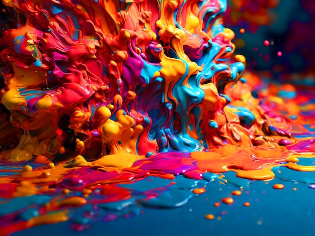 multicolored paint splash background image is a colorful abstract volumetric background