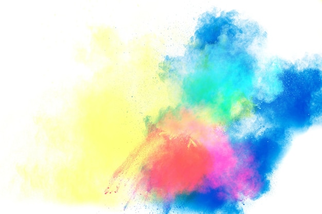 Multicolored powder explosion