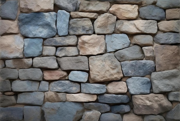 A multicolored rock wall