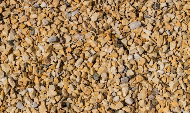 Multicolored rubble lawn. top view