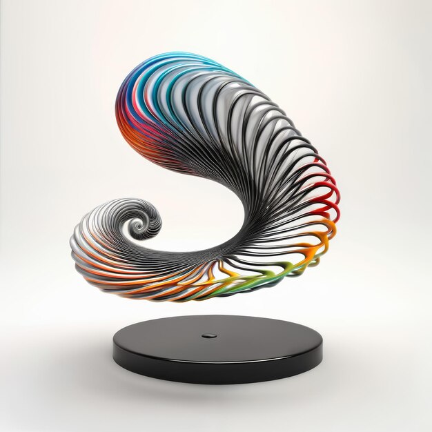 Multicolored Sculpture on White Surface