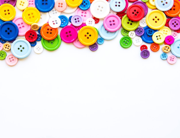 Multicolored sewing buttons