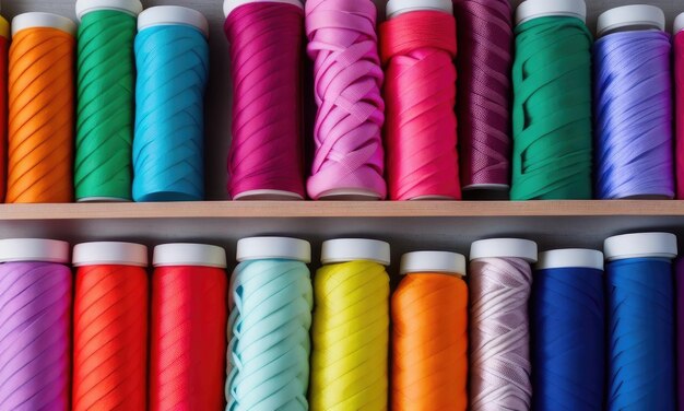 Multicolored sewing threads