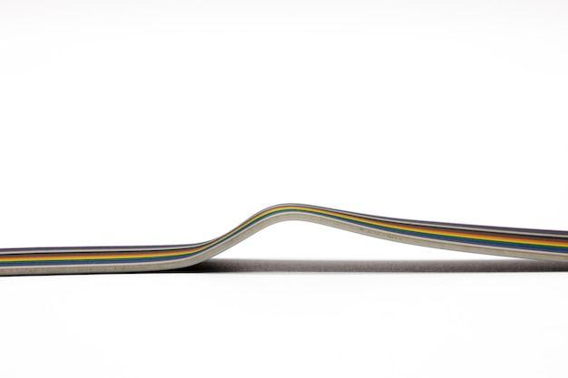 Photo multicolored soldless thin male and female wires with connectors for electronic robotic modules