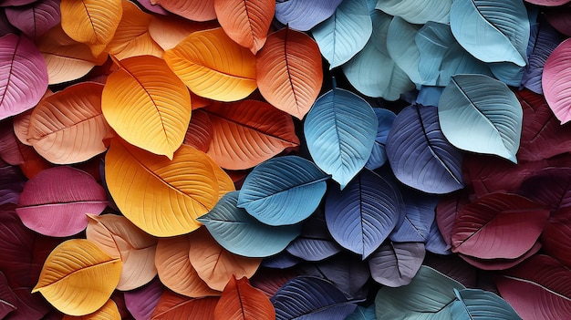 Многоцветный спектр радужной текстуры осенние листья фонарь плитки