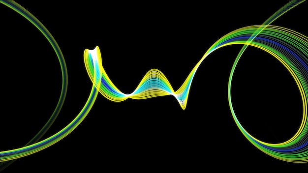 multicolored spiral on black background abstract modern background