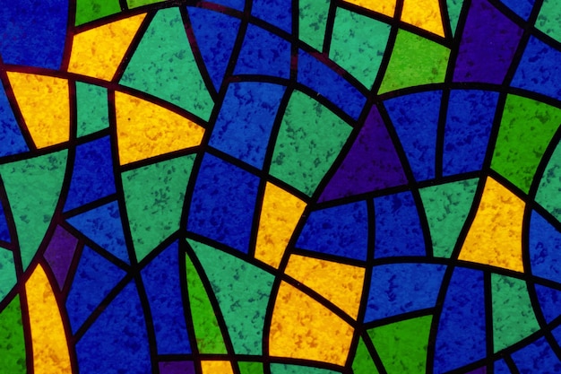 Multicolored stained glass mosaic Abstract background